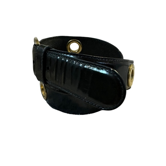 Vintage PALOMA PICASSO Black Patent Leather Women\'s Belt 28 Small main image 7